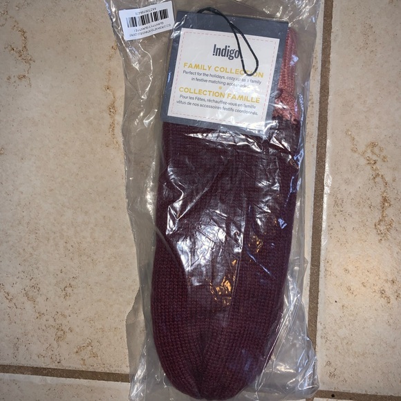 NWT Plum Sherpa lined knit mittens. Purple, pink and orange. CHROMA ECO MITTEN - Picture 3 of 5